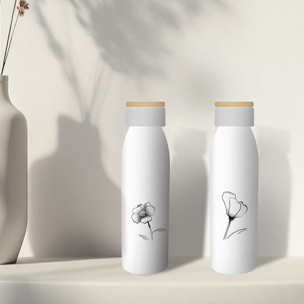 Vacuum Water Bottles - Black & White Series